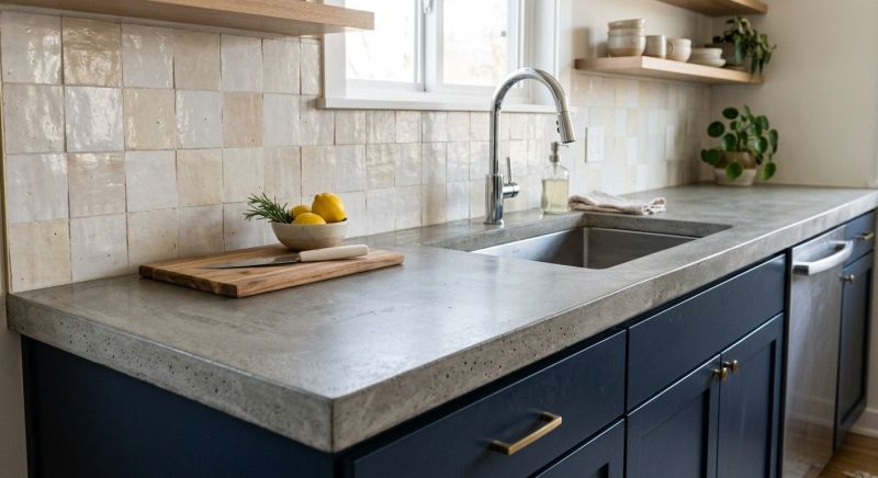Cement Counter Installation in Marin County, CA