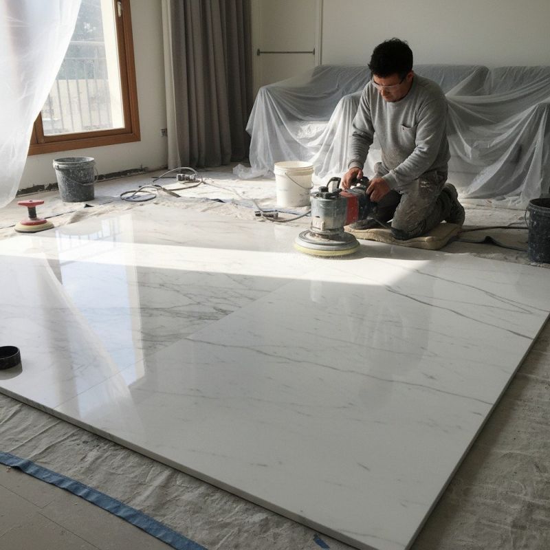 Local Marble Floor Restoration pros at work