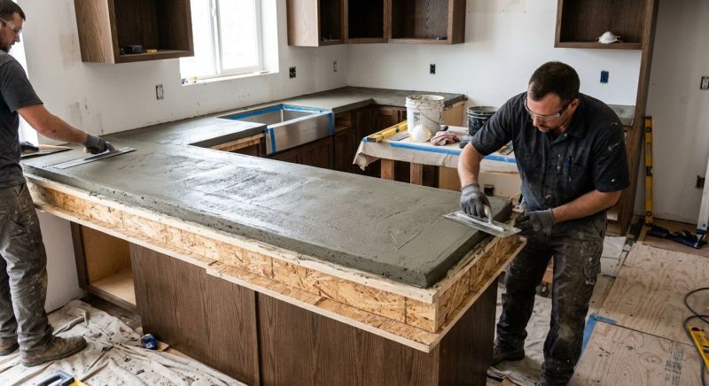 Concrete Counter Installation in Napa, CA