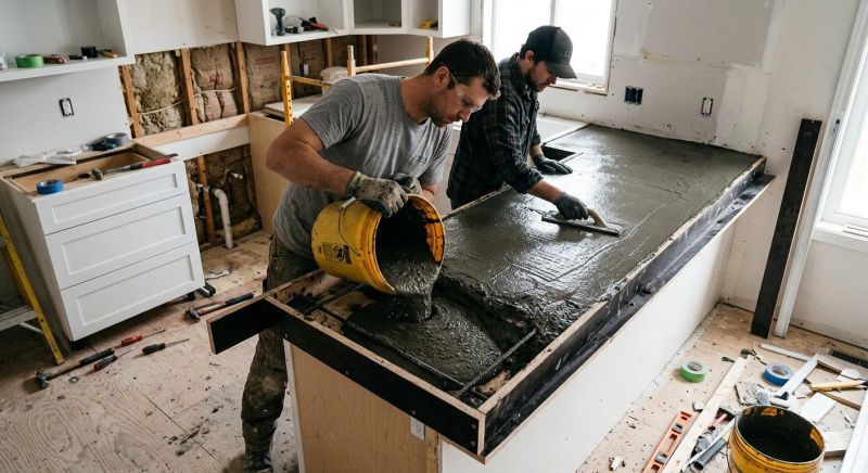 Concrete Countertop Pouring in Napa, CA