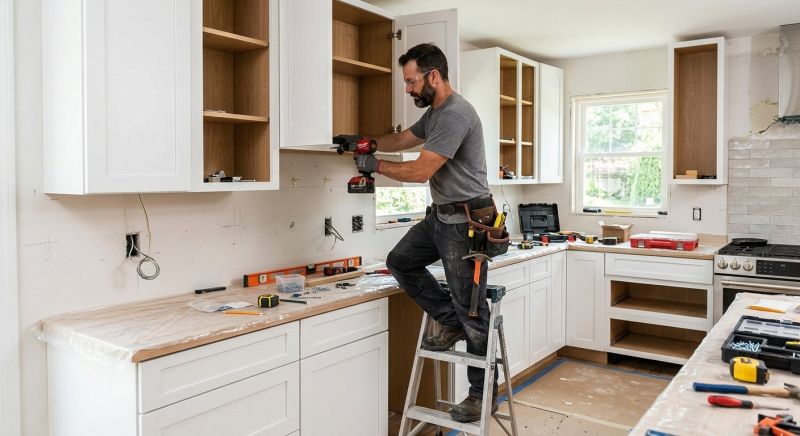 Glazed Cabinets Installation in Bloomington, IN
