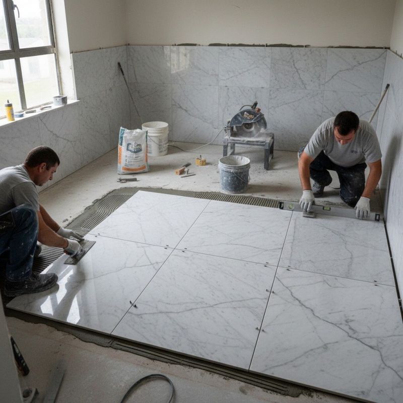 Marble Slab Installation