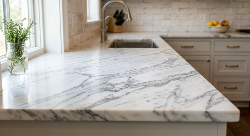 Marble Slab Installation in Marin County, CA