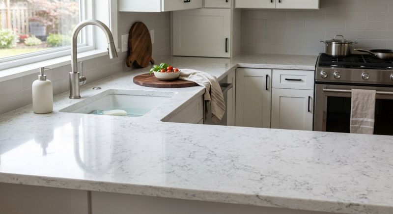 Quartz Slab Installation in Roseville, CA