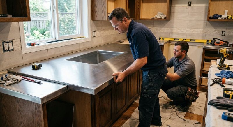 Stainless Counter Replacement in Sonoma County, CA